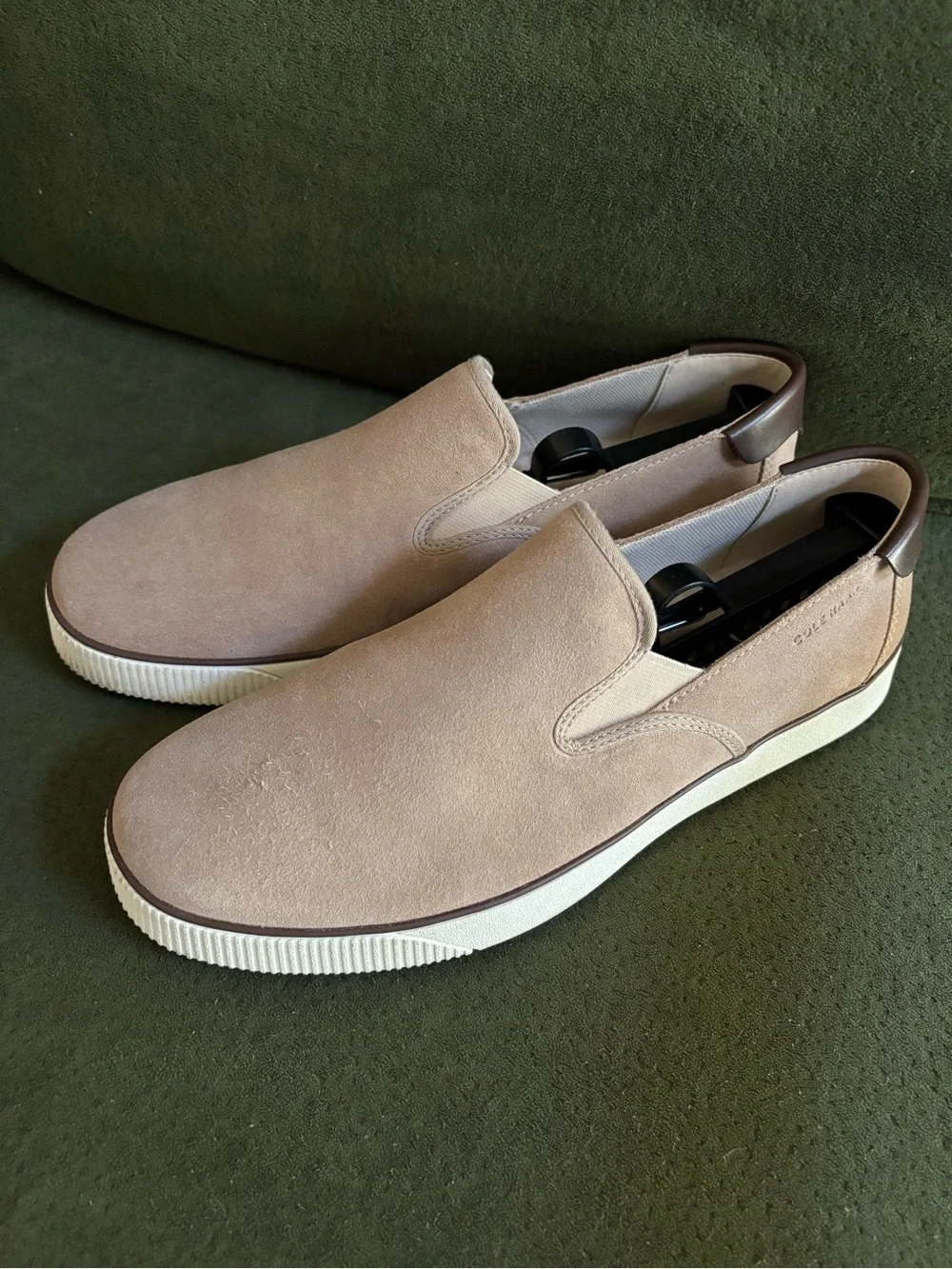 Men's Cole Haan Slip-On Casual Suede Sneakers in Beige